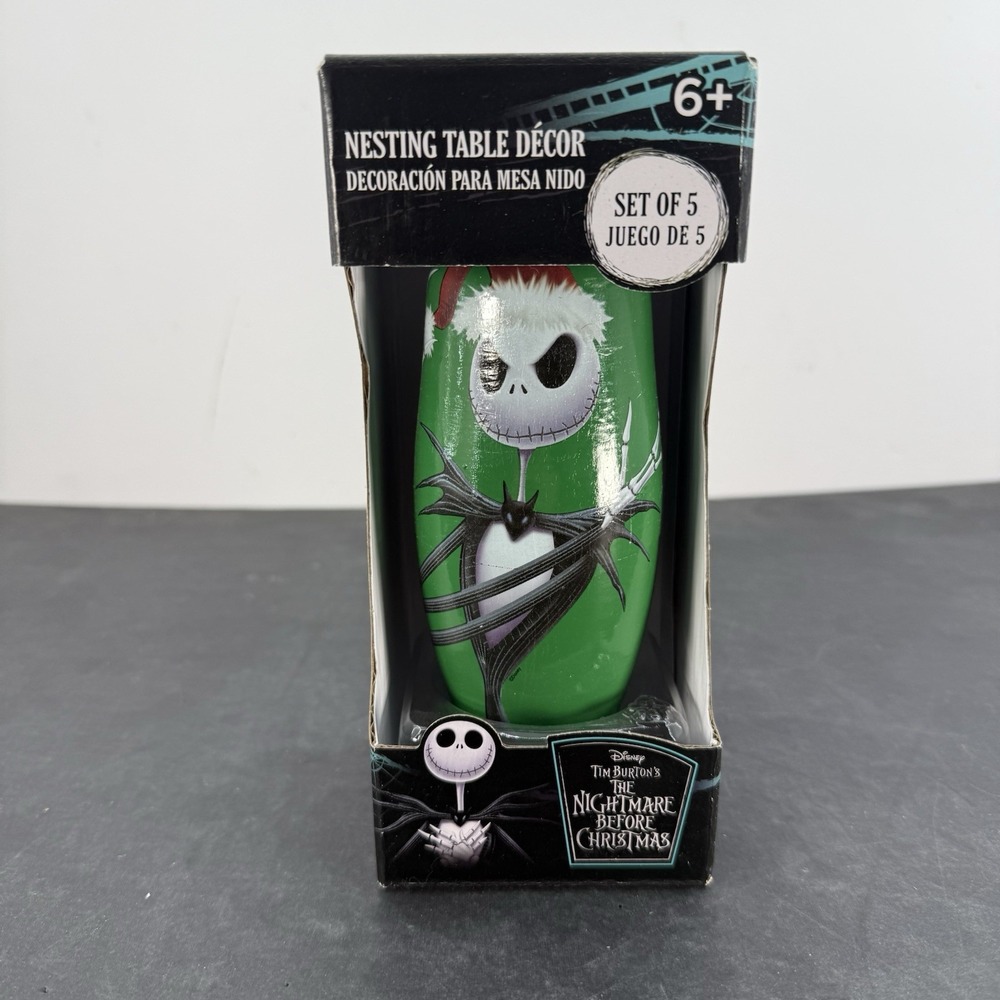 Disney Nightmare Before Christmas Jack Skelington Nesting Table Decor Set of 5